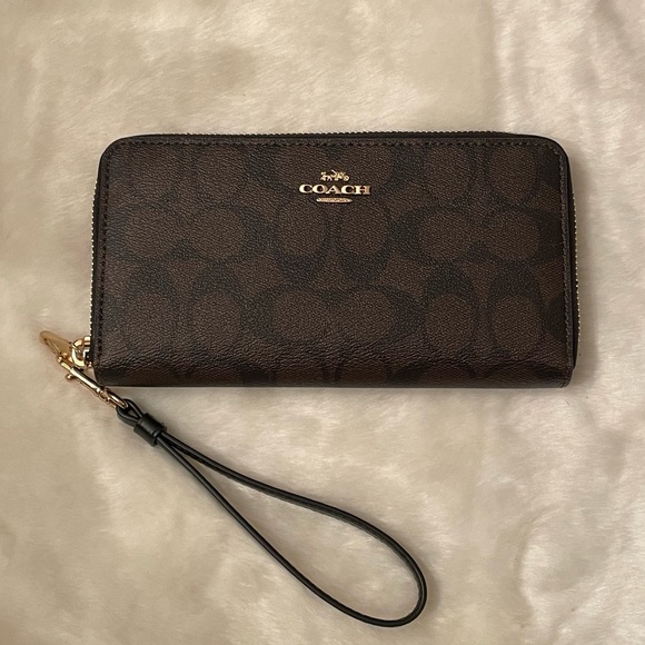 Coach Handbags - Coach Canvas Long Zip Around Wallet